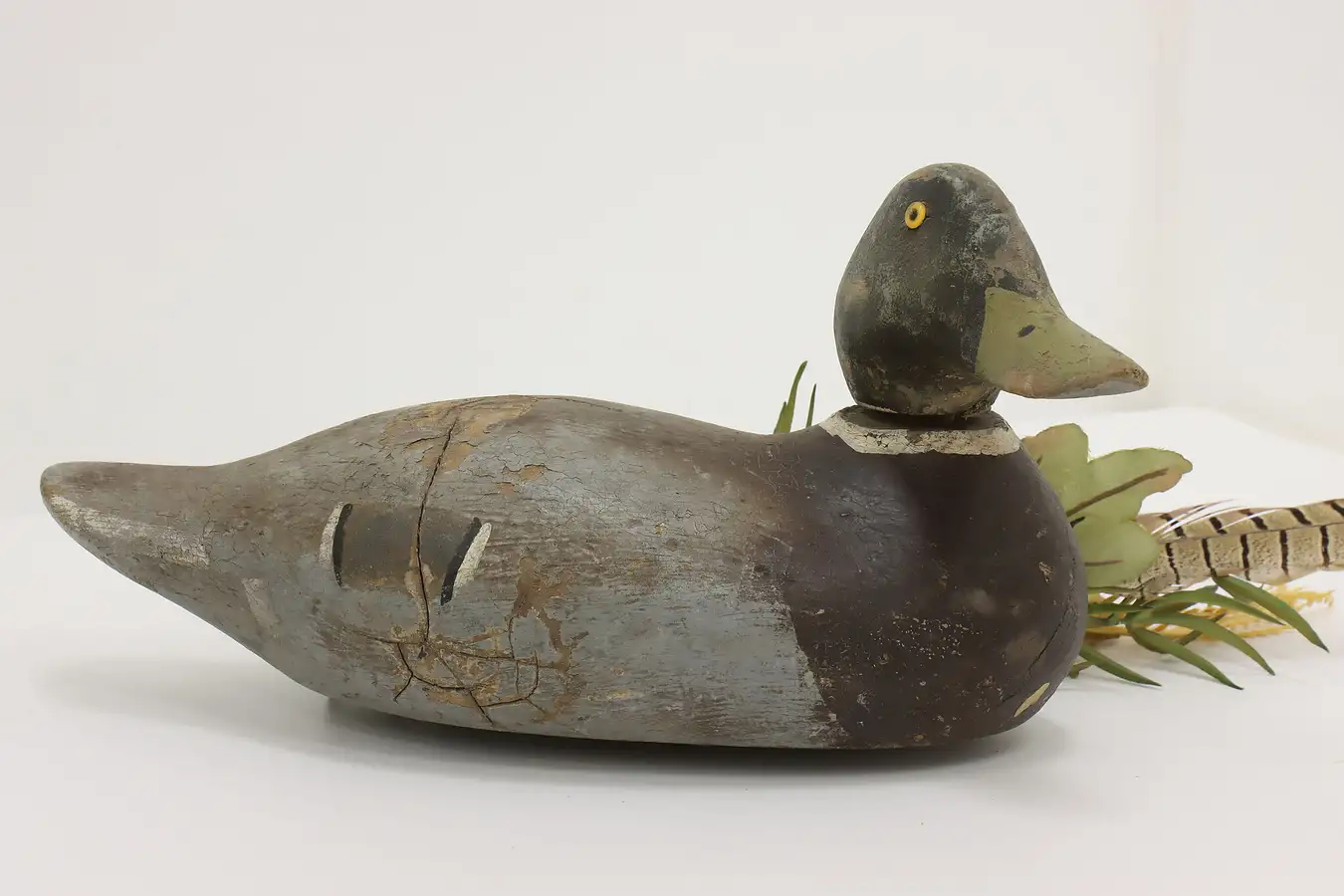 Main image of Farmhouse Vintage Carved & Painted Duck Decoy Sculpture