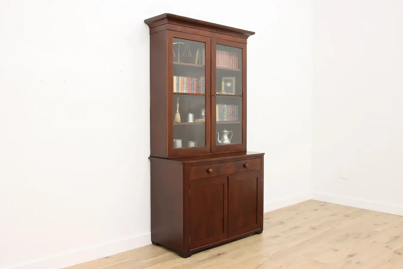 Main image of Empire Antique 1840s Mahogany China Display or Bookcase