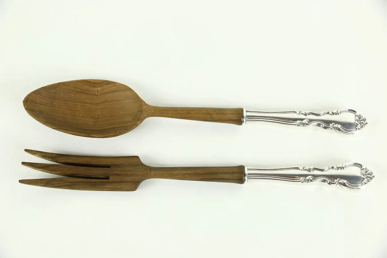 Main image of Easterling American Classic Sterling Silver Salad Set, Olive Wood