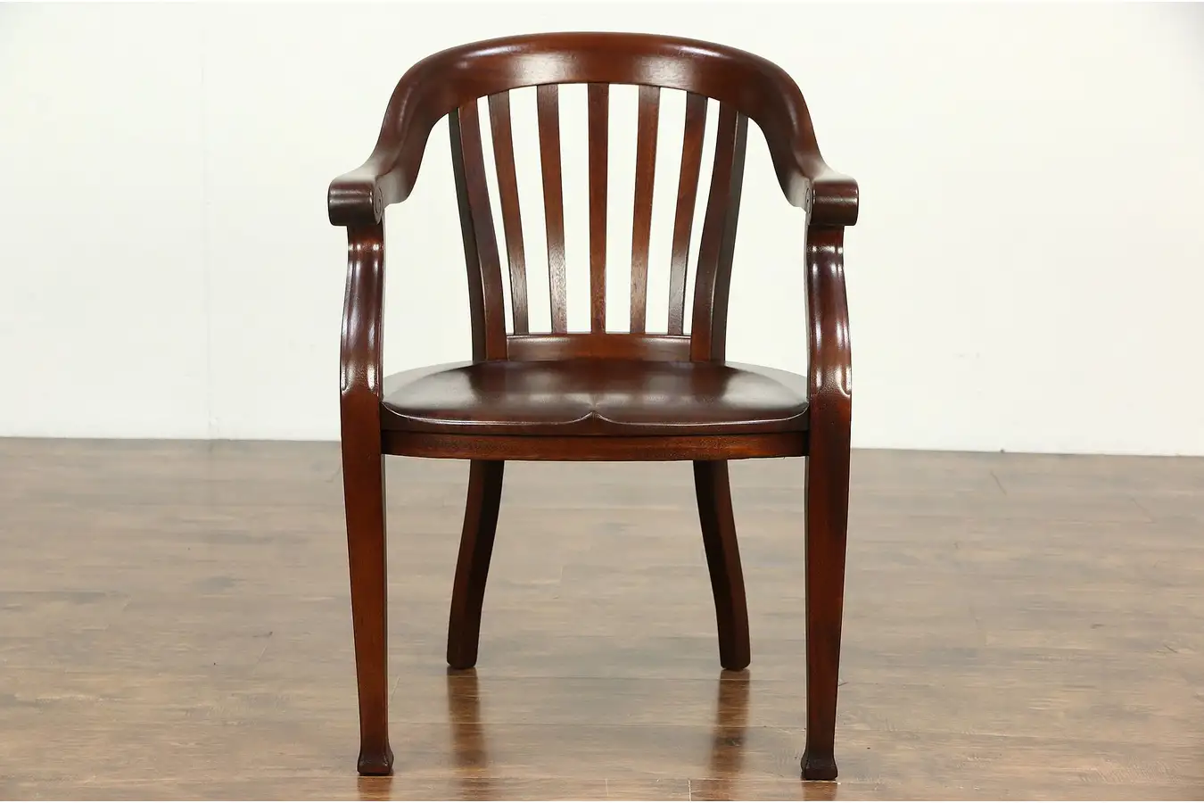 Main image of Mahogany 1910 Antique Library, Desk or Office Chair