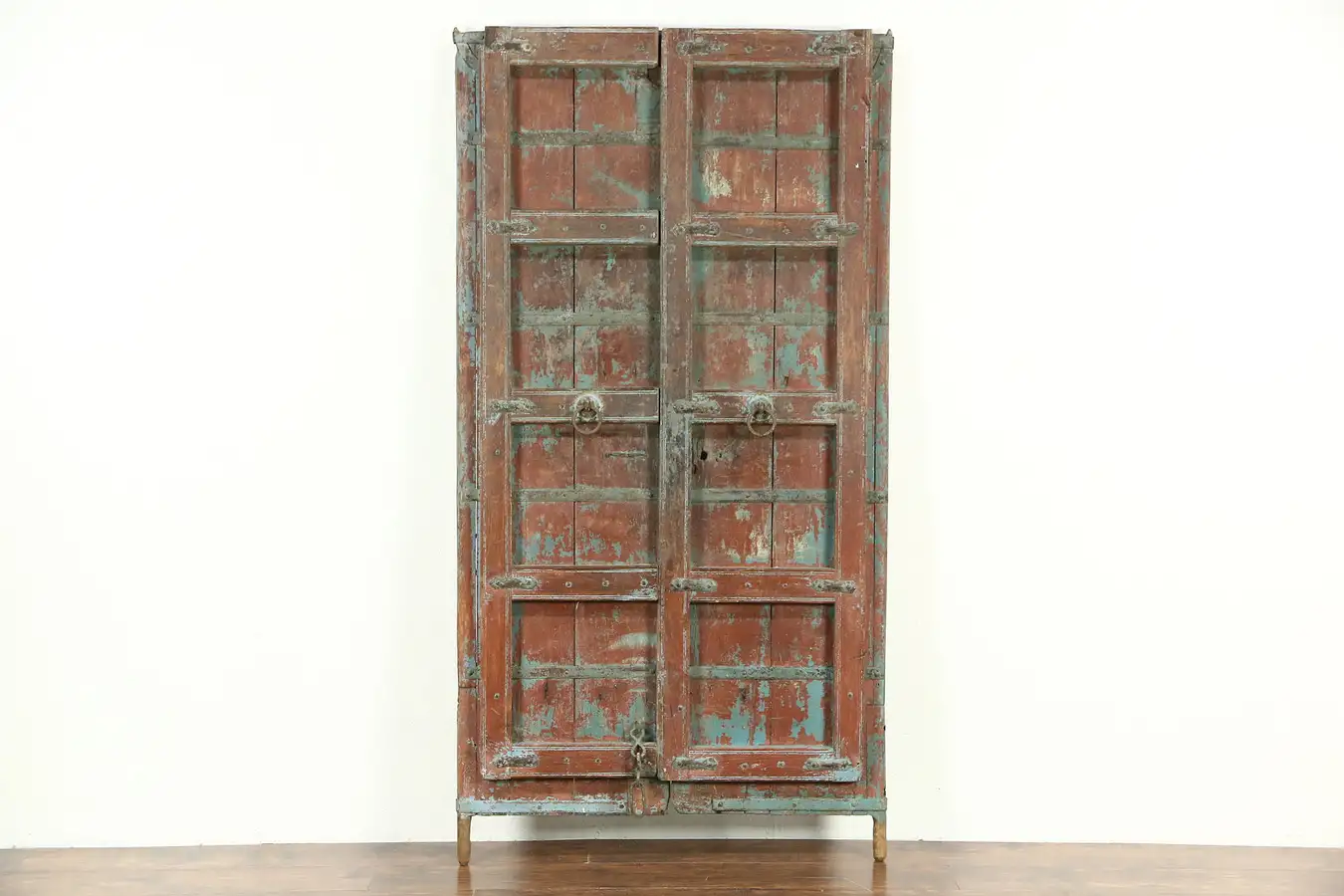 Main image of Dutch East Indies Java Antique 1900 Architectural Salvage Pair of Teak Doors