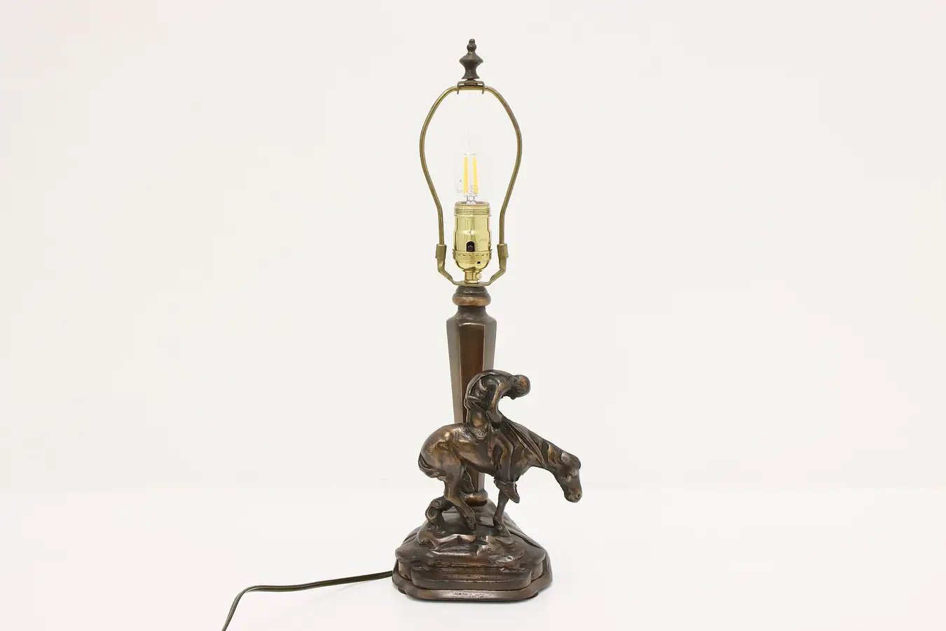Main image of End of the Trail Sculpture Vintage Iron Library Desk Lamp