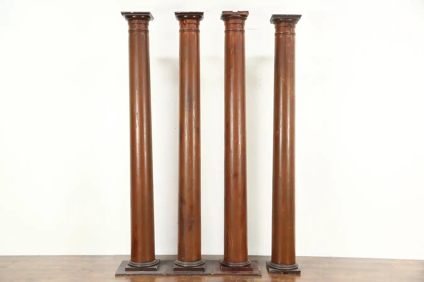 Main image of Set of 4 Antique 1920 Pine 95" Architectural Salvage Columns