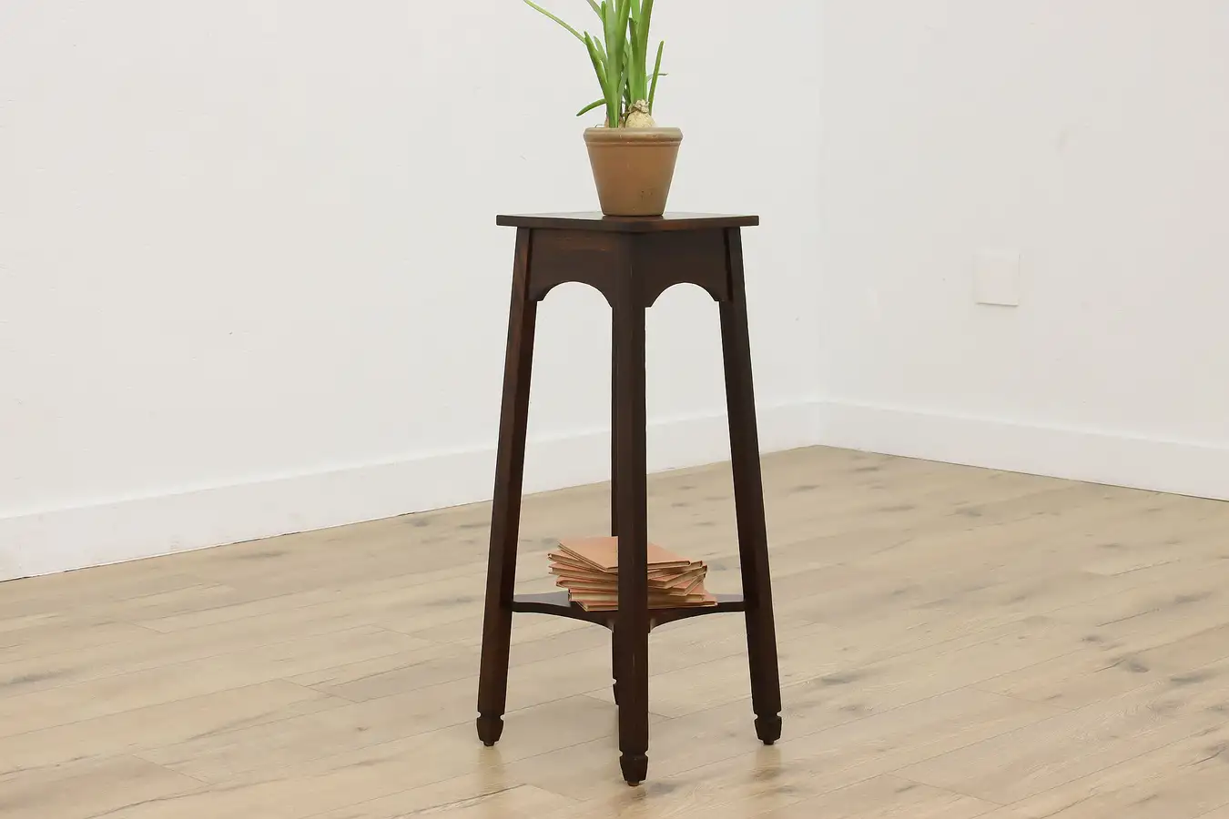 Main image of Arts & Crafts Mission Oak Antique Smoking Stand or End Table