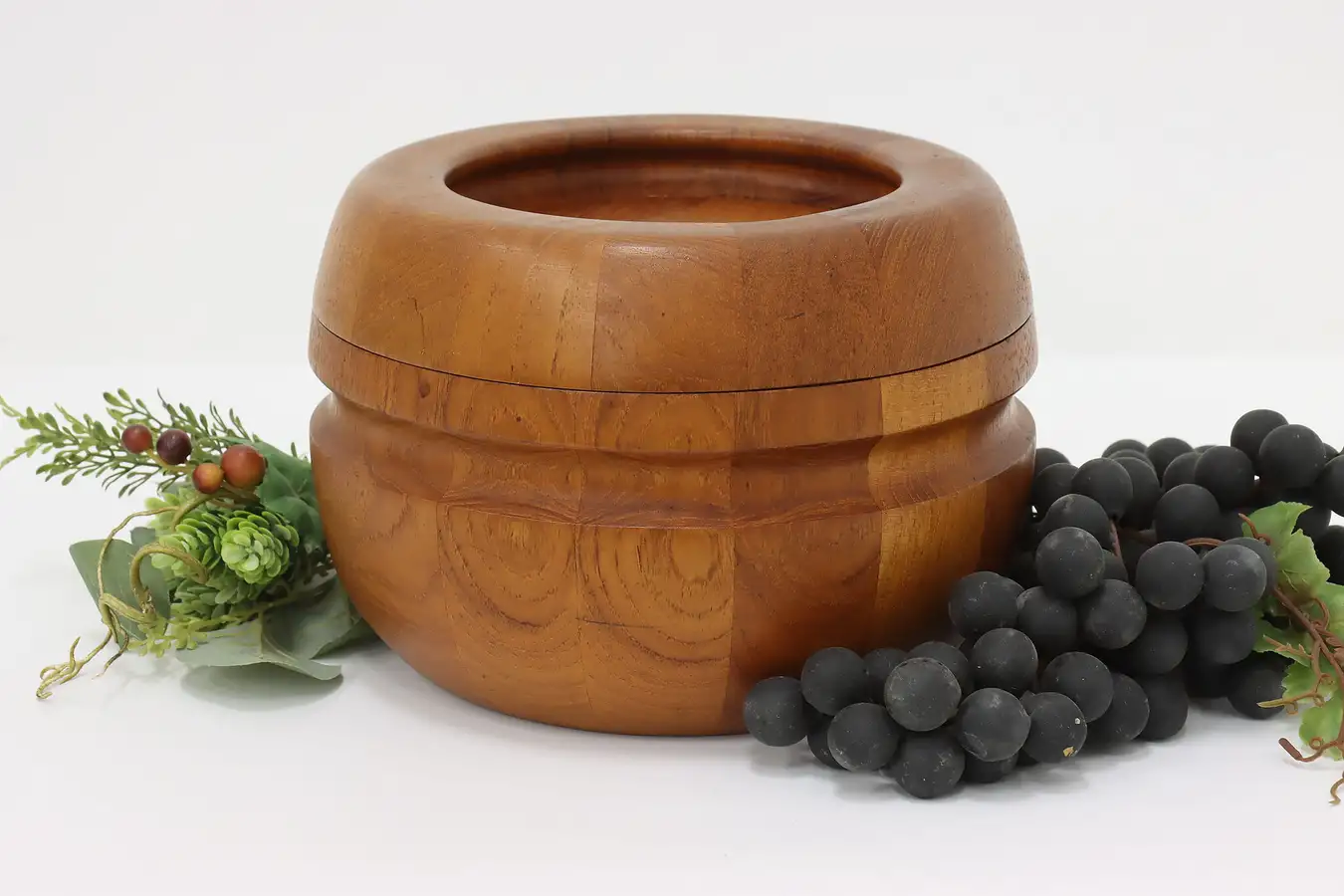 Main image of Midcentury Modern Vintage Teak Covered Bowl Danish Scanform