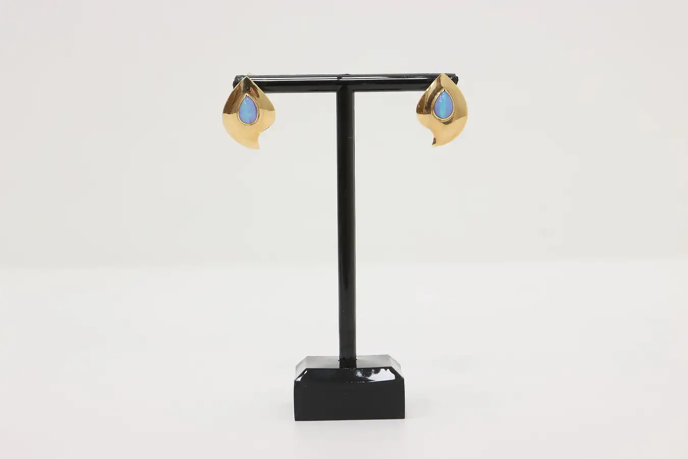 Main image of 14k Gold Modernist Opal Earrings