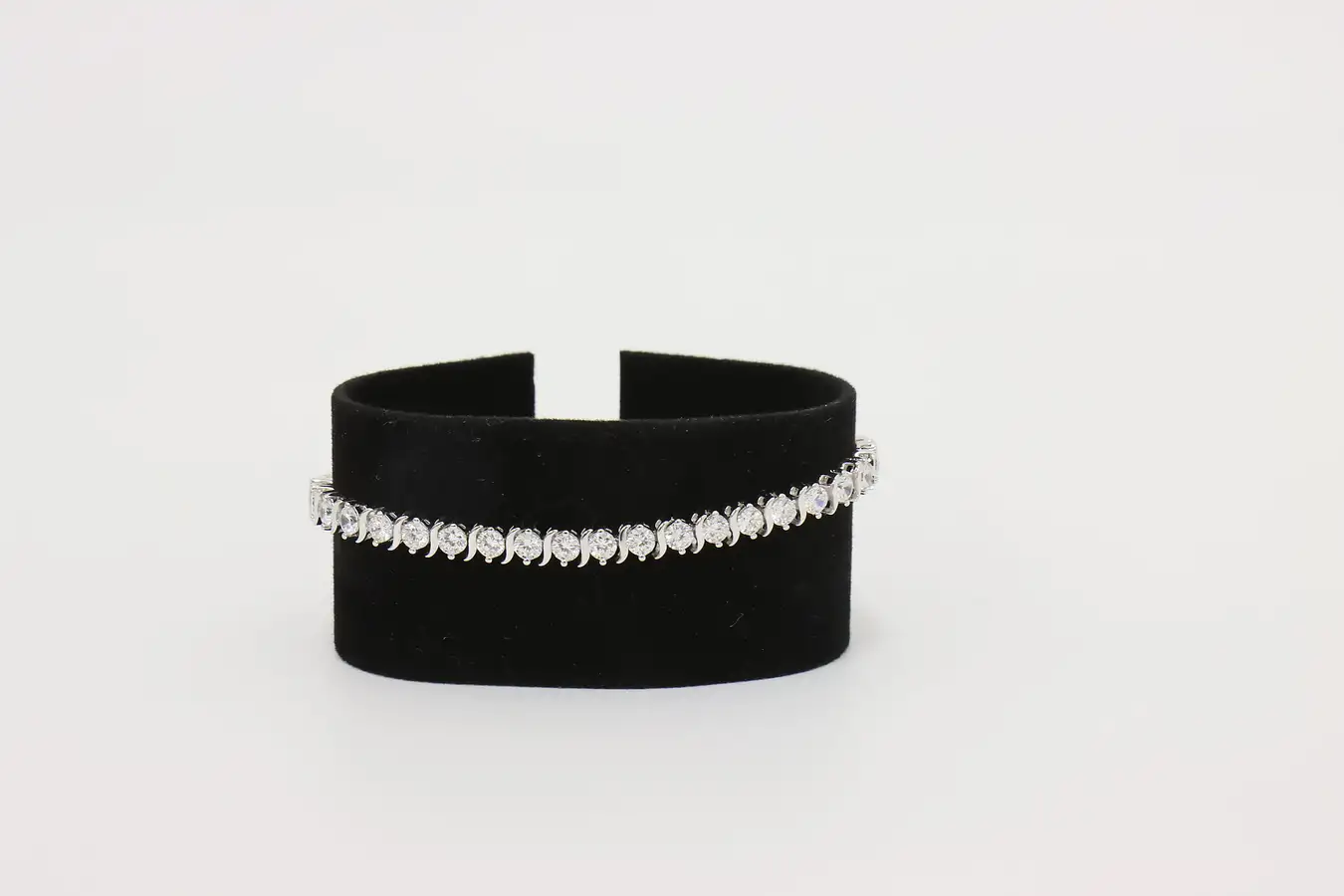 Main image of Sterling Silver Cubic Zirconia Tennis Bracelet - 7 1/4"