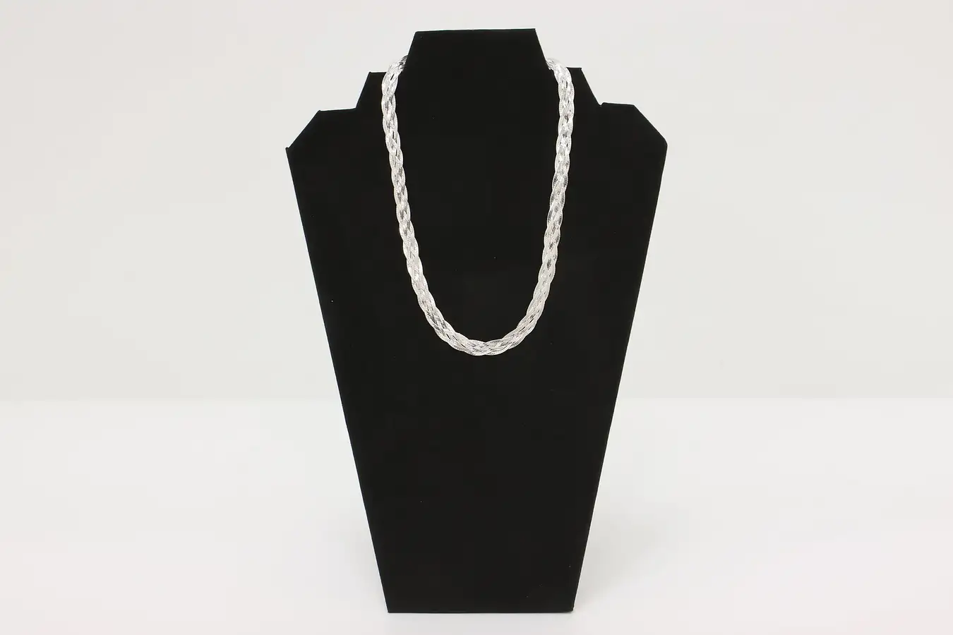 Main image of Sterling Silver Braided Mesh Necklace - 18"