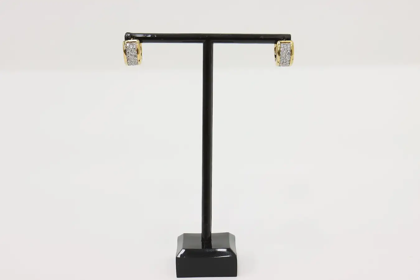 Main image of Sterling Silver CZ Pave Huggie Earrings