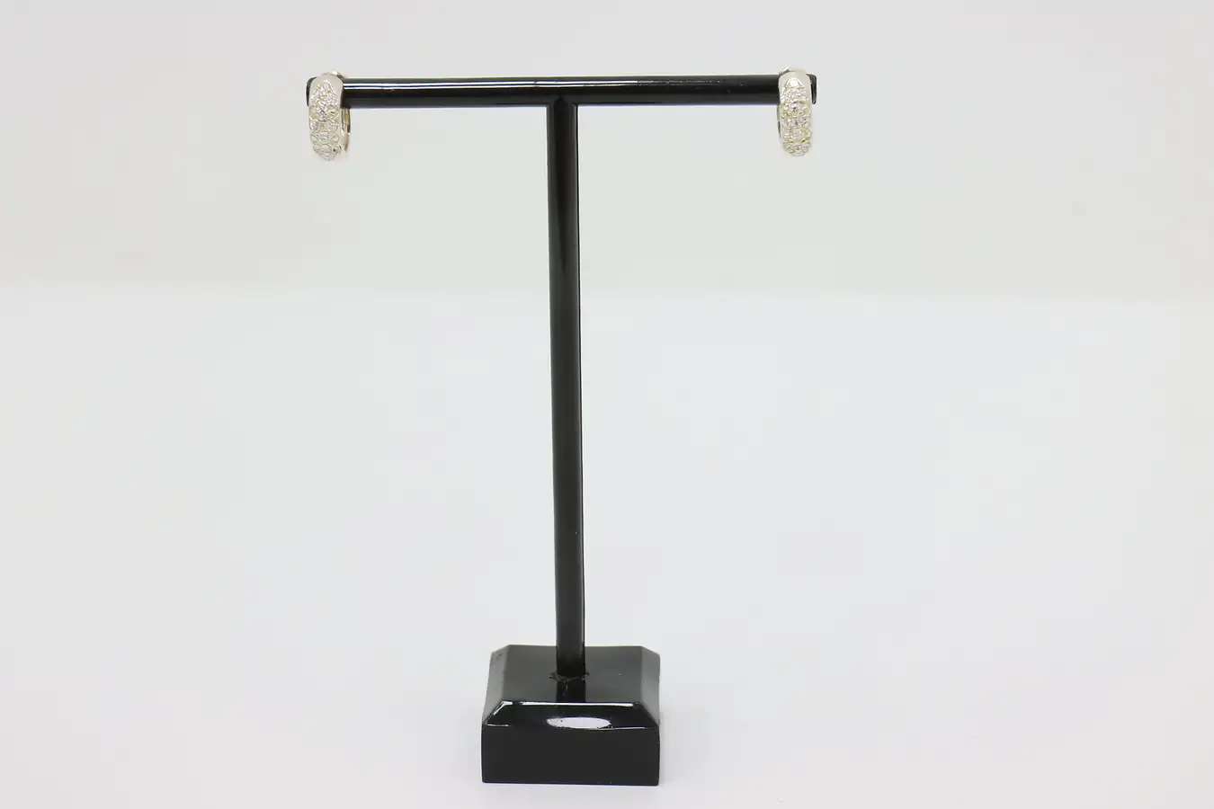 Main image of Sterling Silver Cubic Zirconia Huggie Hoop Earrings