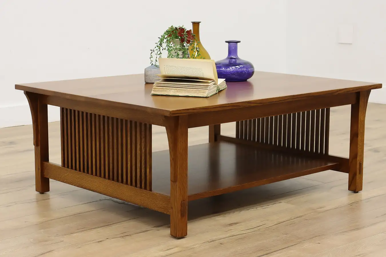 Main image of Arts & Crafts Mission Oak Vintage Coffee Table, Stickley