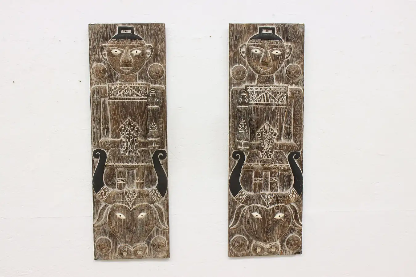 Main image of Pair of Asian Vintage Carved Architectural Salvage Doors