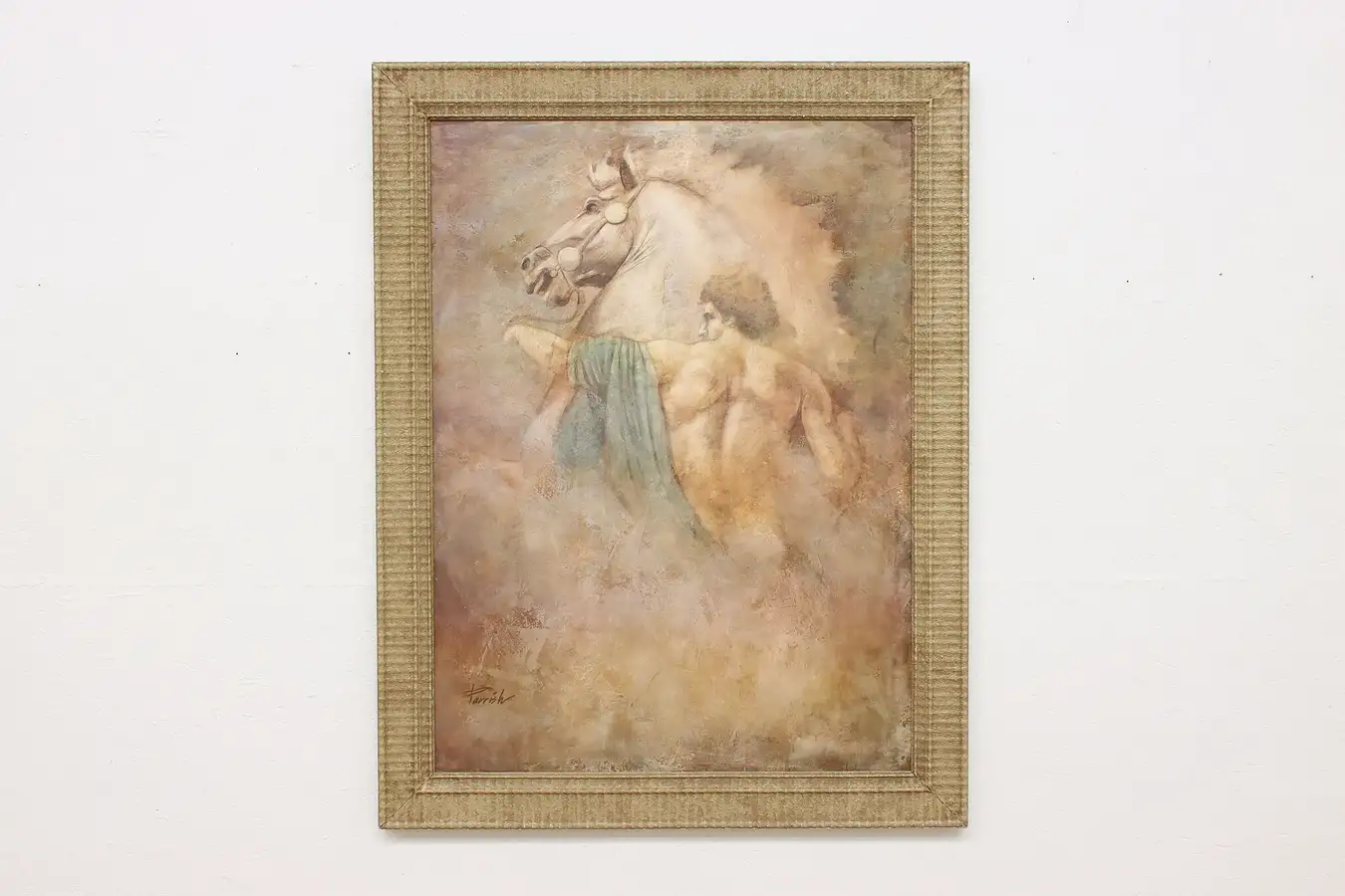 Main image of Spirit II Vintage Taming Wild Horse Giclee Print Parrish 53"