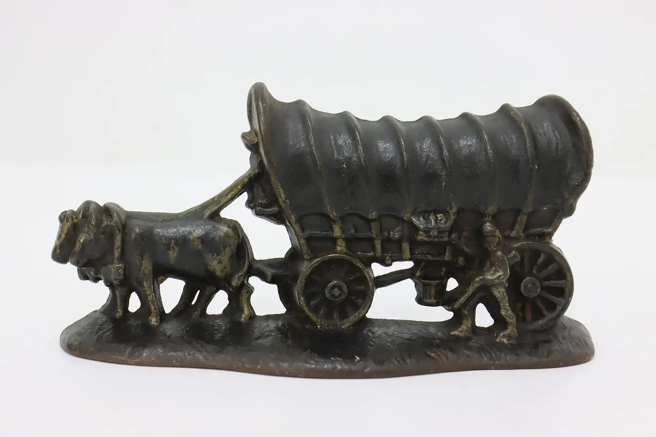 Main image of Oregon Wagon Trail Vintage Cast Iron Sculpture Champion