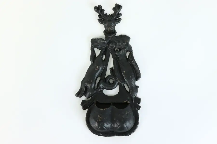 Photo of Farmhouse Antique Cast Iron Hunting & Game Match Holder