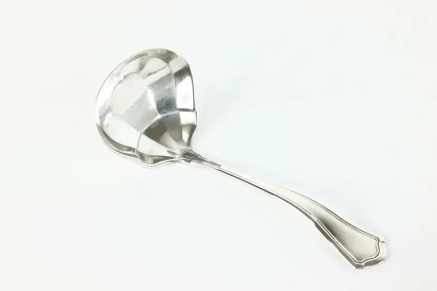 Photo of Victorian Antique Sterling Silver Fluted Sauce or Gravy Ladle