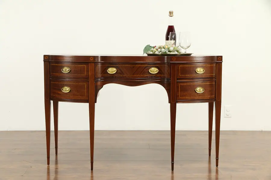 Photo of Traditional Small Vintage Sideboard, Server or Hall Credenza, Rockford