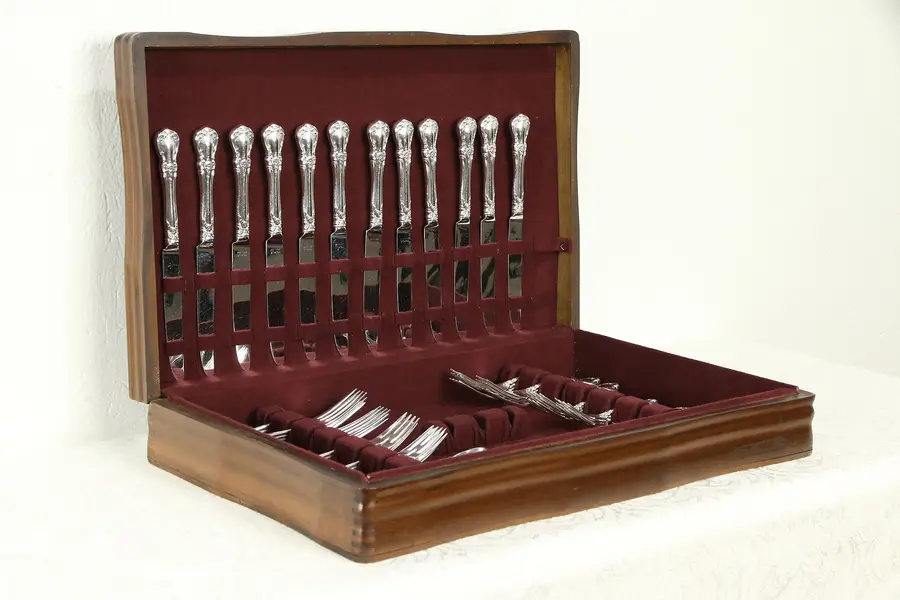 Photo of Set of Sterling Silver for 12 Towle Old Master, 48 Pc. Case