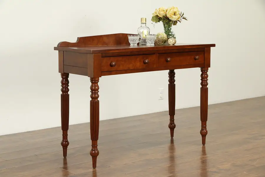 Photo of Cherry Antique Sheraton 1820 Server, Sofa Table or Hall Console