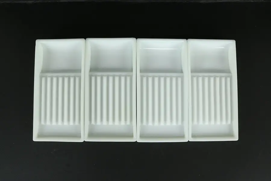 Photo of Antique Milk Glass Dental Trays, The American Cabinet Co.,Two Rivers