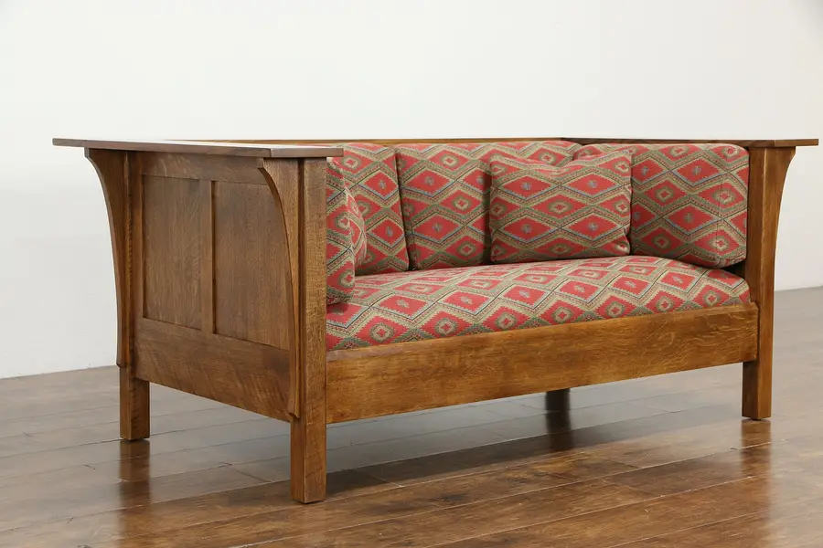 Photo of Stickley Vintage Quartersawn Oak Sofa, Settee or Loveseat