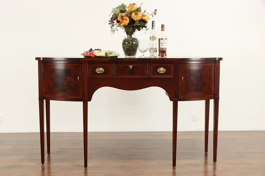Photo of Traditional Georgian Design Mahogany Sideboard, Server or Buffet, Drexel