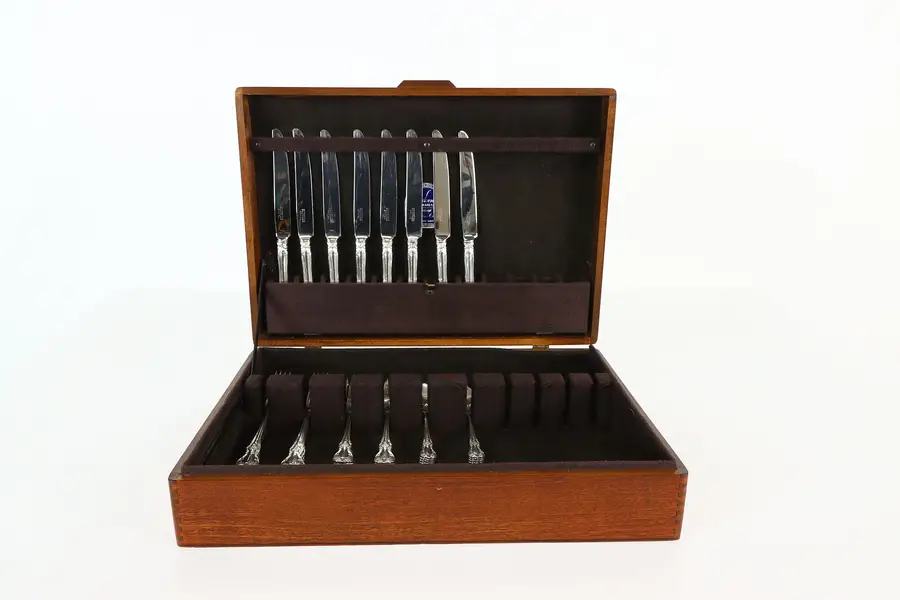 Photo of Towle Old Master Set of Sterling Silver Flatware for 8, 32 Pc. & Chest