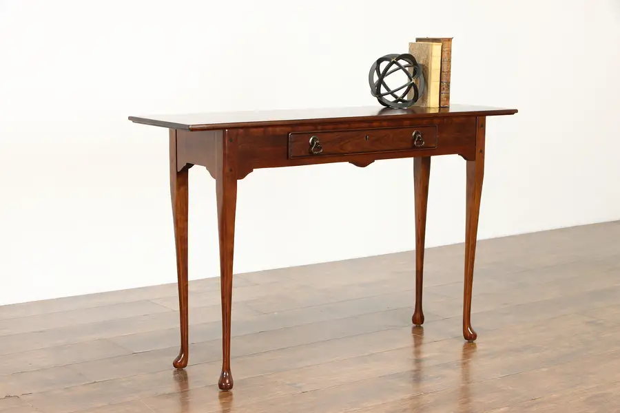 Photo of Traditional Solid Cherry Vintage Sofa Table, Hall Console, Bob Timberlake
