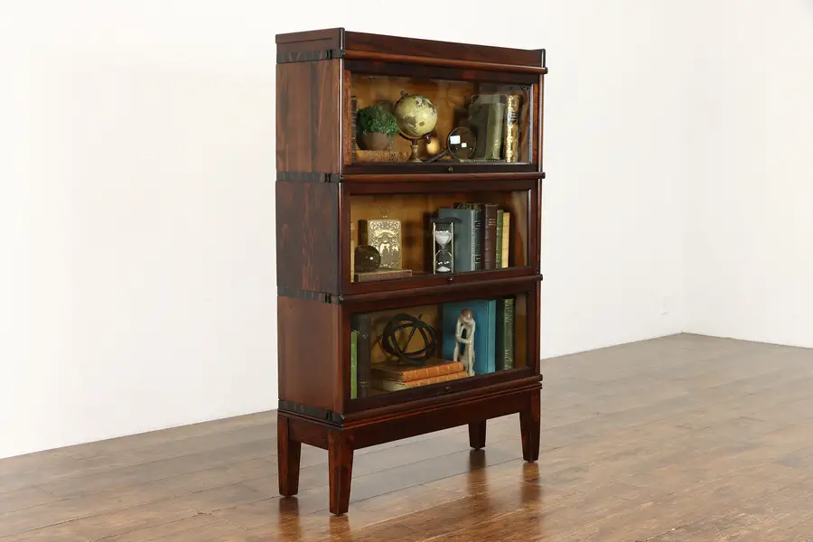 Photo of Arts & Crafts Mission Antique 3 Stack Lawyer, Office Bookcase, Macey
