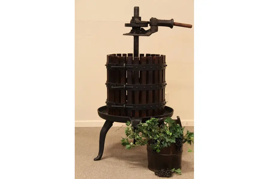 Photo of Antique Iron Chiarugi Bros. Wine or Cider Press