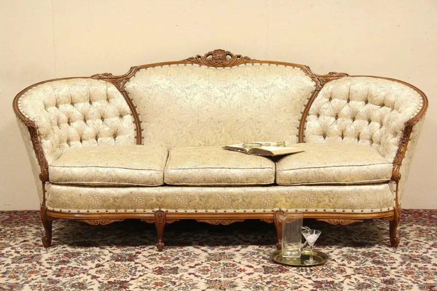 Photo of French Design 1940's Carved Sofa