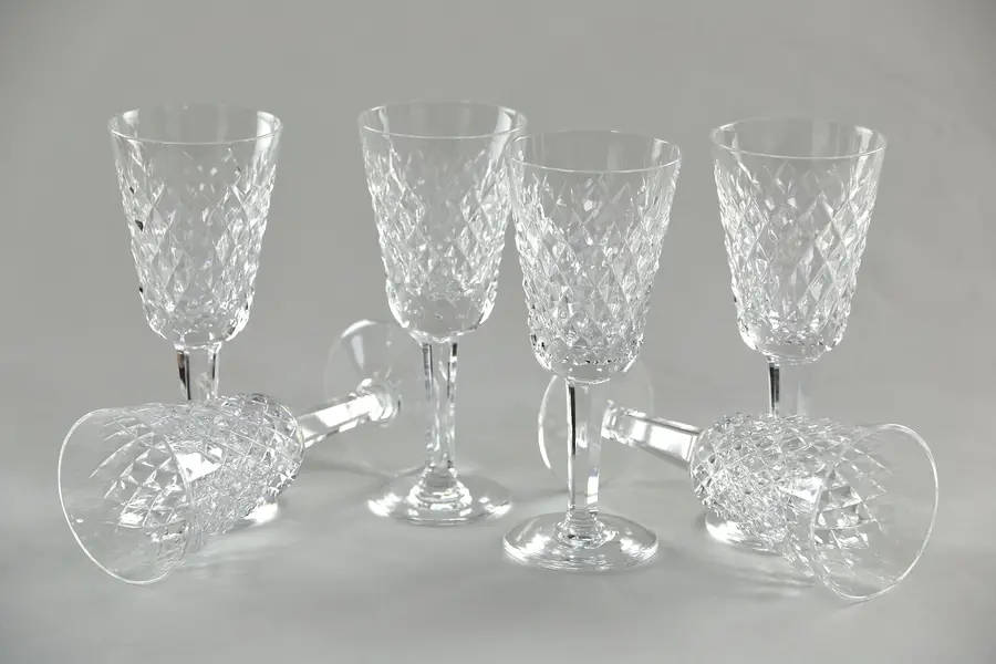 Photo of Waterford Alana Pattern Set of 6 Sherry or Cordial Goblets