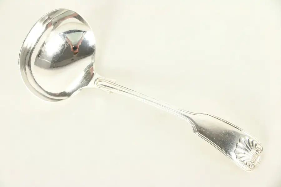 Photo of Gravy Ladle, Kings or Fiddle Thread & Shell Pattern, Atkin England
