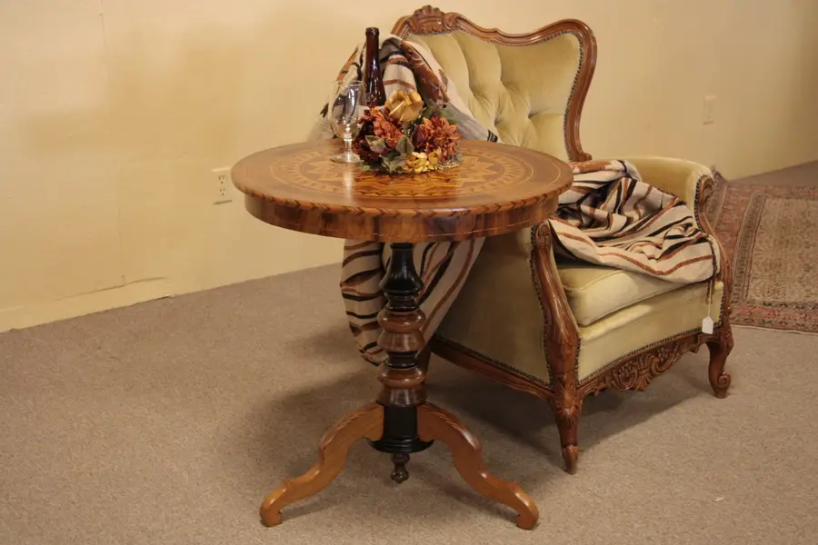Photo of Black Forest Victorian Marquetry Game Table