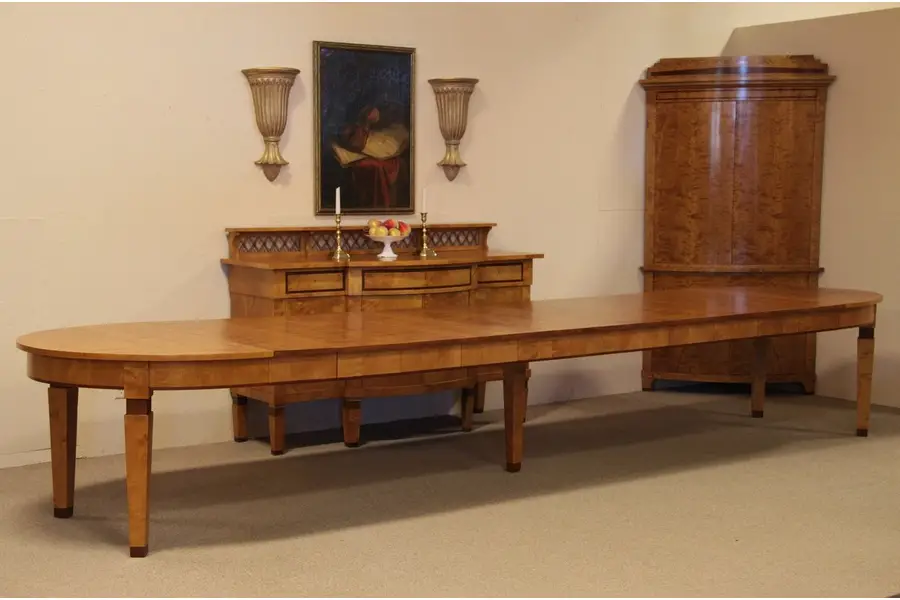 Photo of Biedermeier Curly Birch 16' Conference, Dining Table