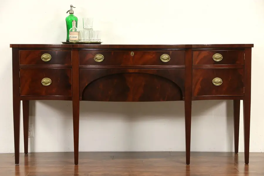 Photo of Baker Signed 1930's Vintage Mahogany Sideboard, Server or Buffet
