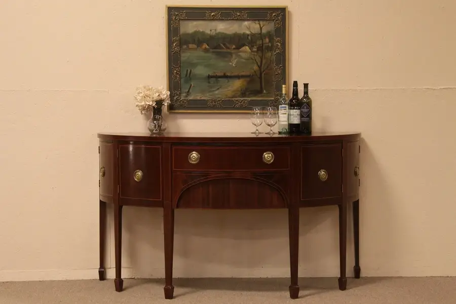 Photo of Baker Demilune Server, Sideboard or Hall Credenza