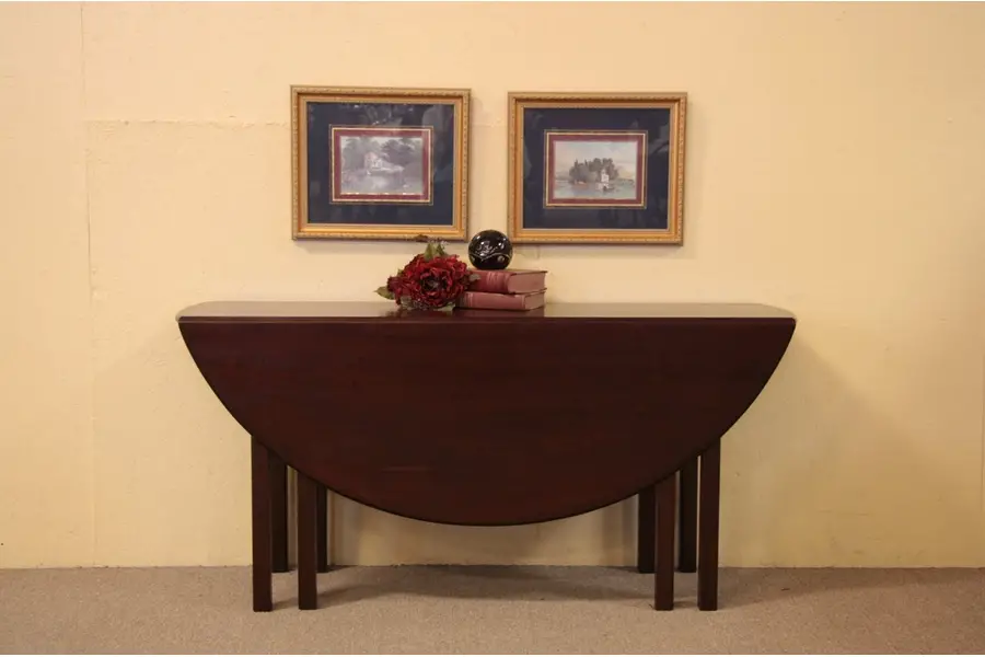 Photo of Kittinger Oval Mahogany Dining or Sofa Table