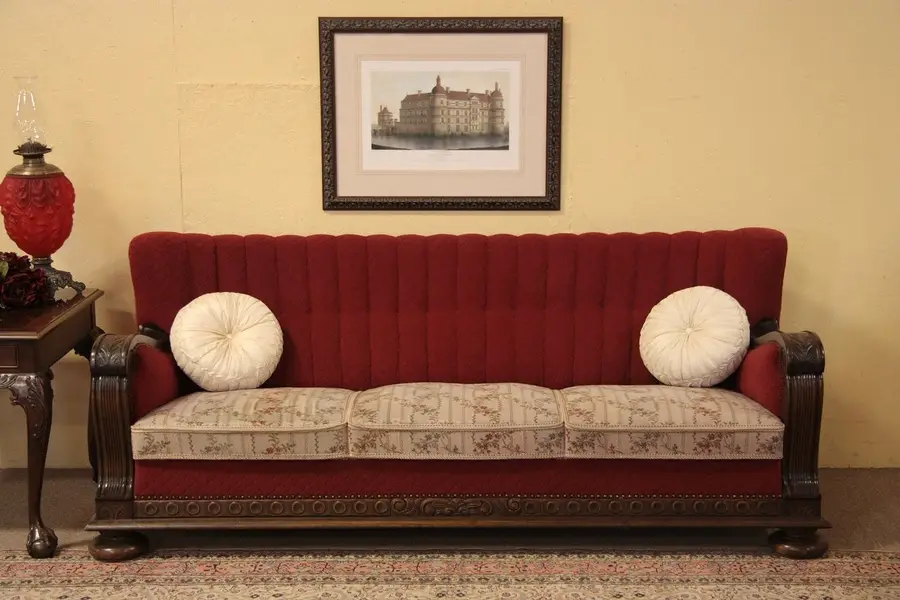 Photo of Art Deco 1930's Oak Sofa