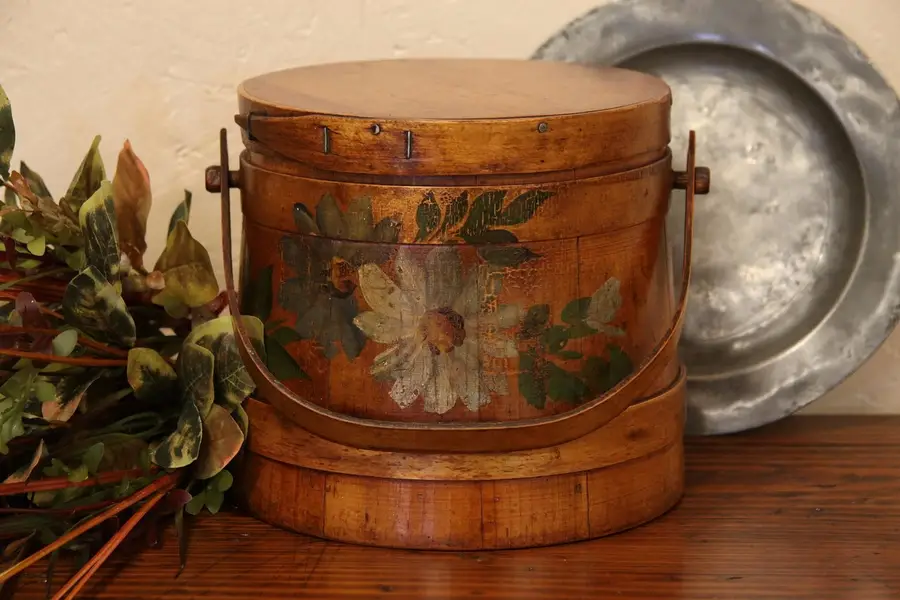 Photo of Firkin Antique Wooden Sugar Barrel Bucket