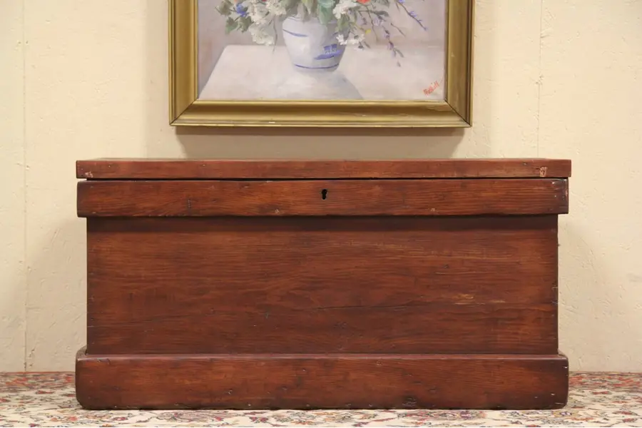 Photo of Country Pine 1860 Trunk, Chest or Coffee Table