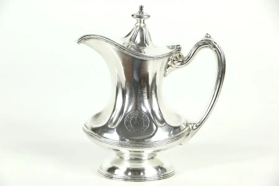 Photo of Nothern Pacific RR Silver 6 1/2" Antique Coffee Pot, Signed Reed & Barton