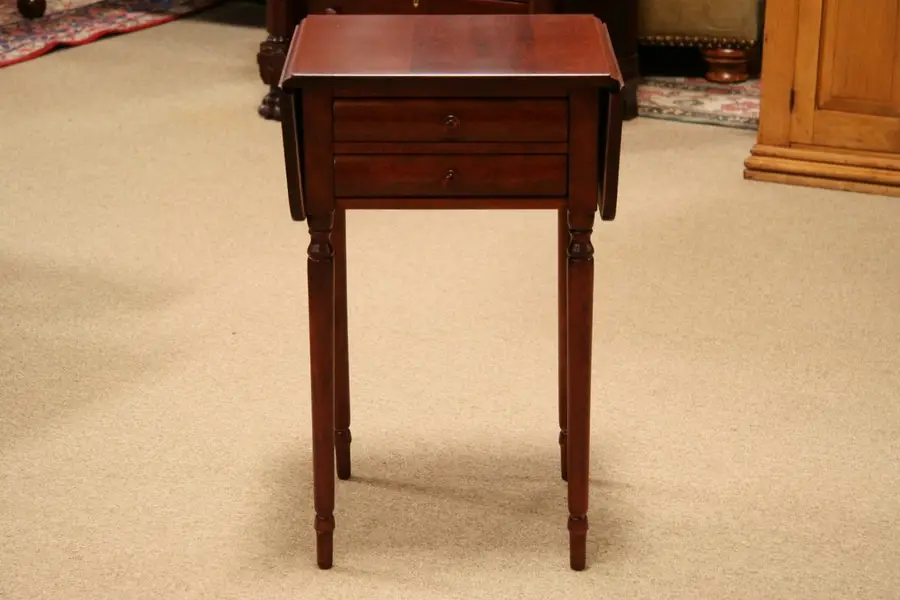 Photo of Dropleaf Pembroke Chairside Table, 2 Drawers