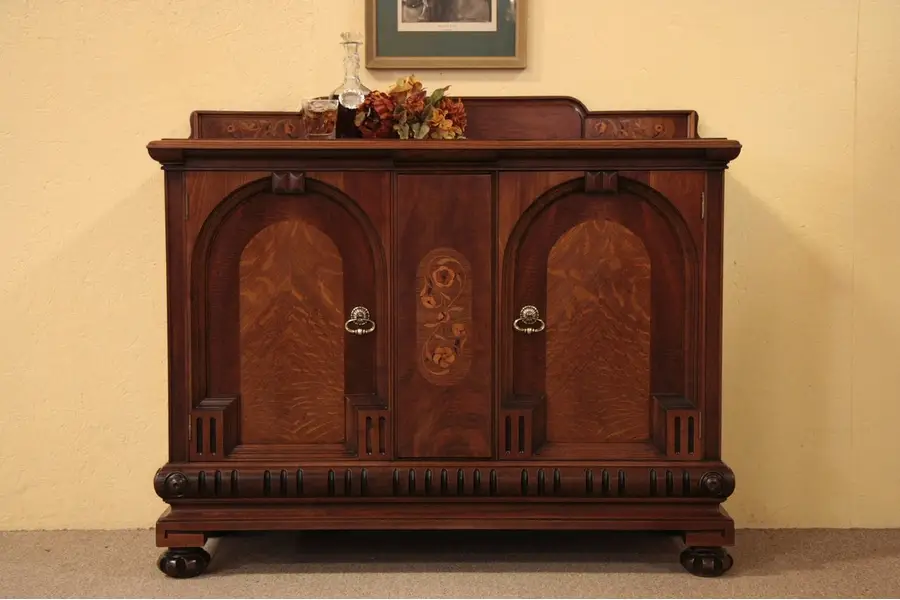 Photo of Antique Marquetry Sideboard, Server, or Huntboard