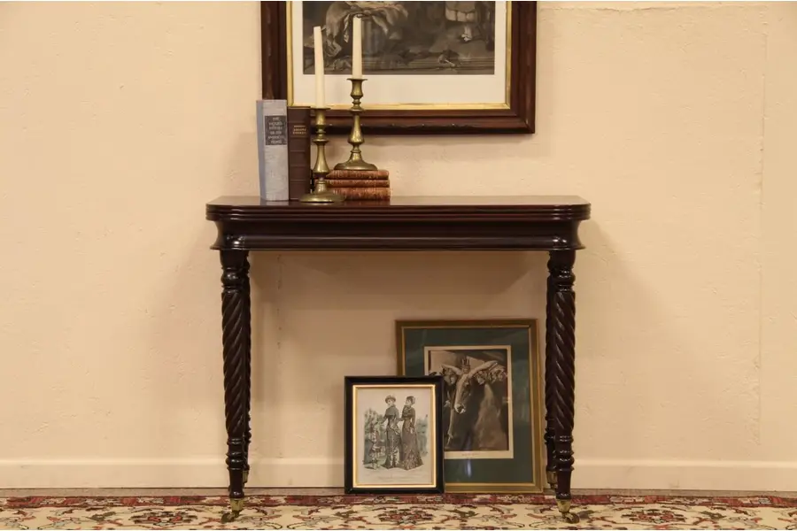 Photo of Sheraton Antique 1825 Console Game Table