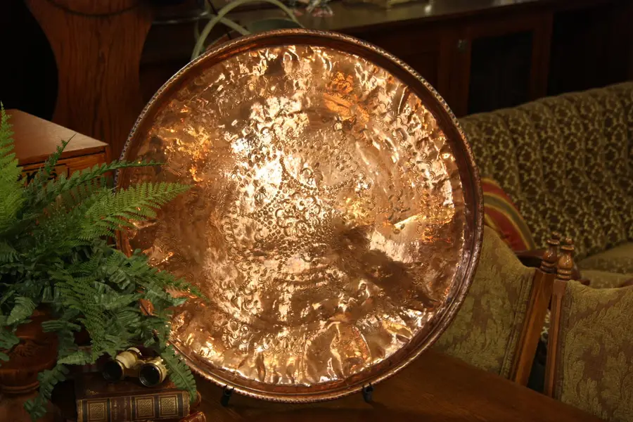 Photo of Turkish Copper Banquet Platter or Wall Tray