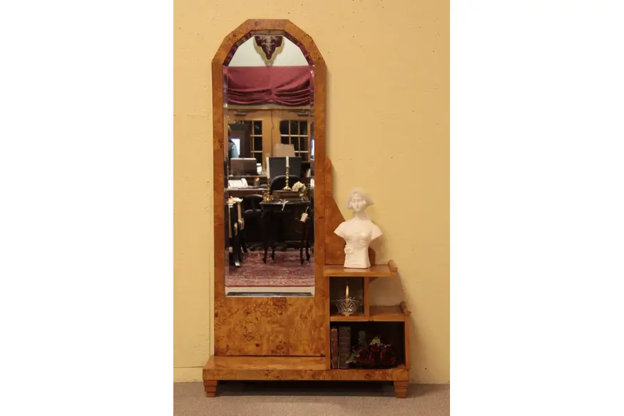 Photo of Birdseye Maple Art Deco Vanity, or Hall Console