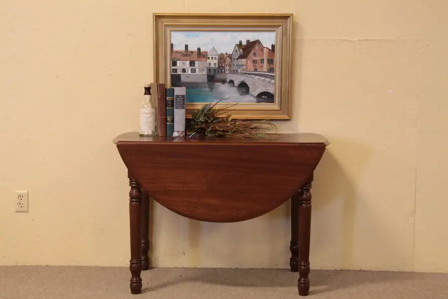 Photo of Victorian Oval Dropleaf Dining or Sofa Table