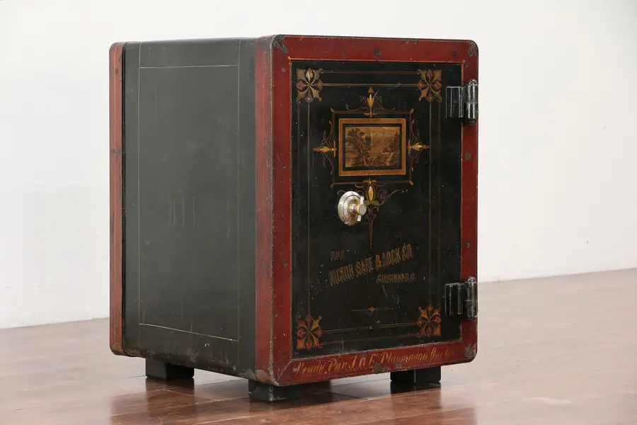 Photo of Combination Antique Safe, Original Paint, Pat. 1892, Victor of Cin, OH