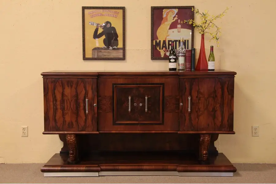 Photo of Art Deco Sideboard Credenza, Bar Cabinet or TV Base